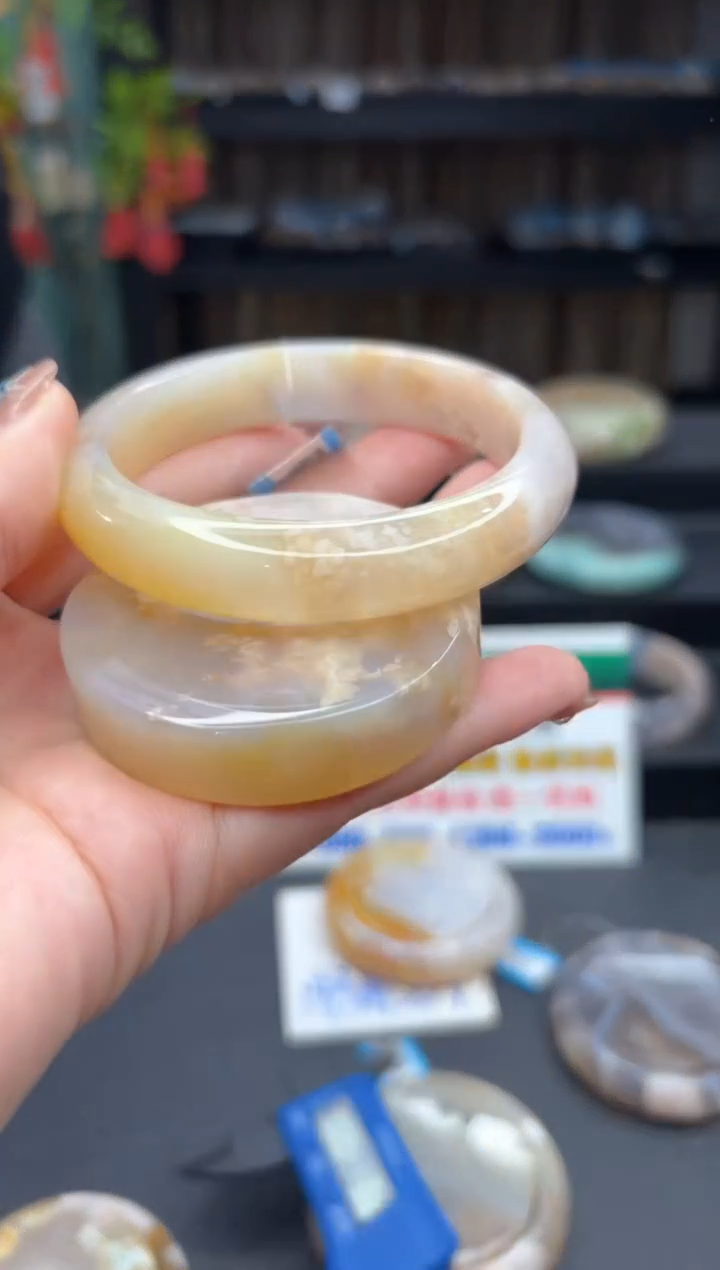 【闪购商品】石英质玉手镯未镶嵌503（57圈赠送镯心）