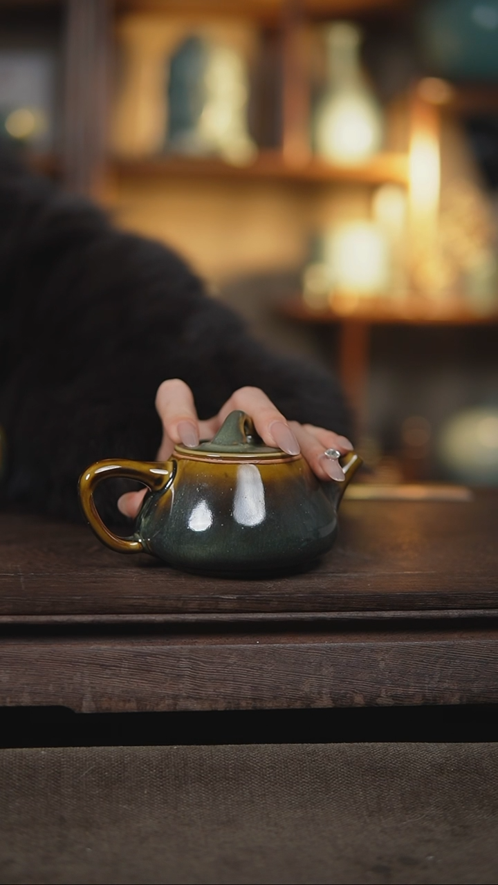 【闪购商品】杯茶叶末石瓢壶瑕