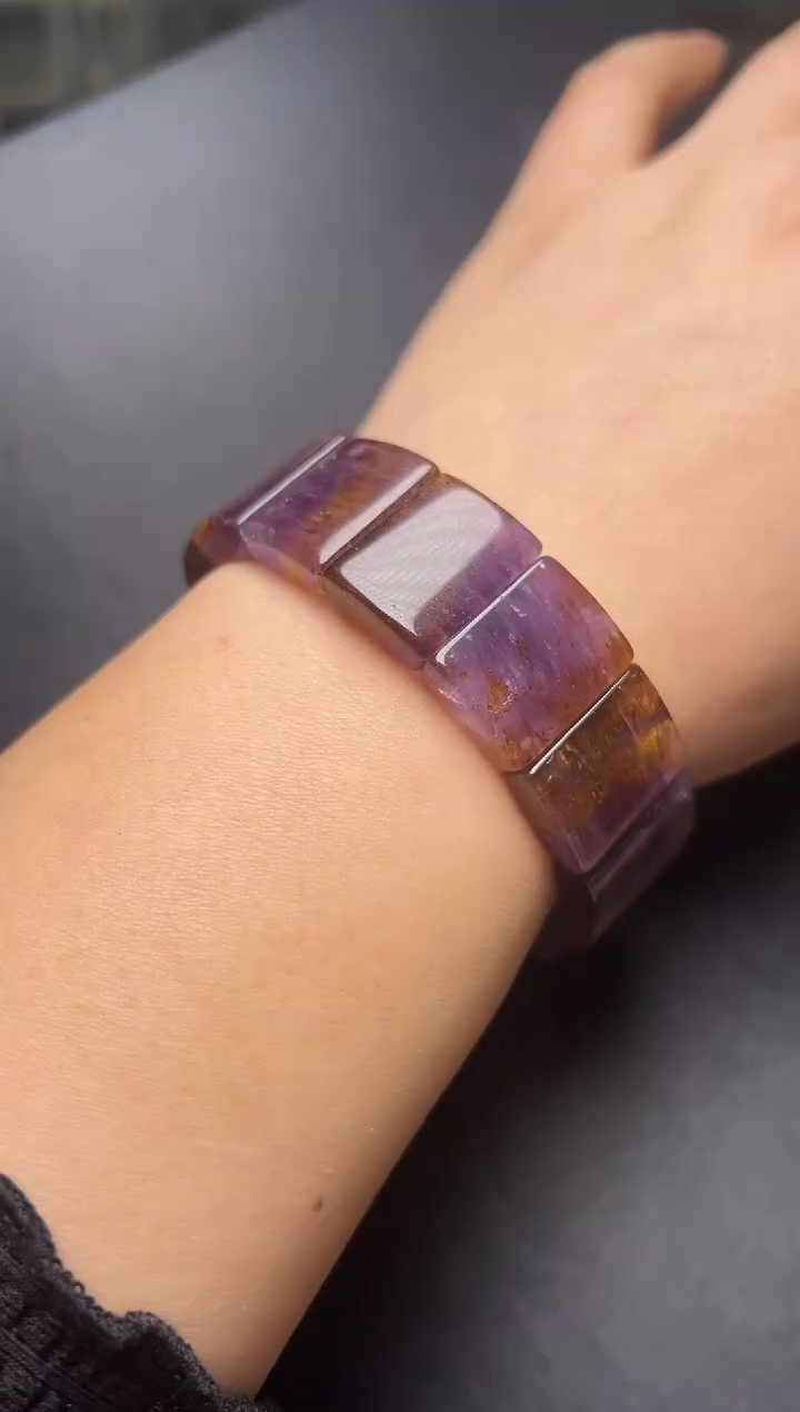 未镶嵌手串水晶紫钛手牌        66-67g M58158 