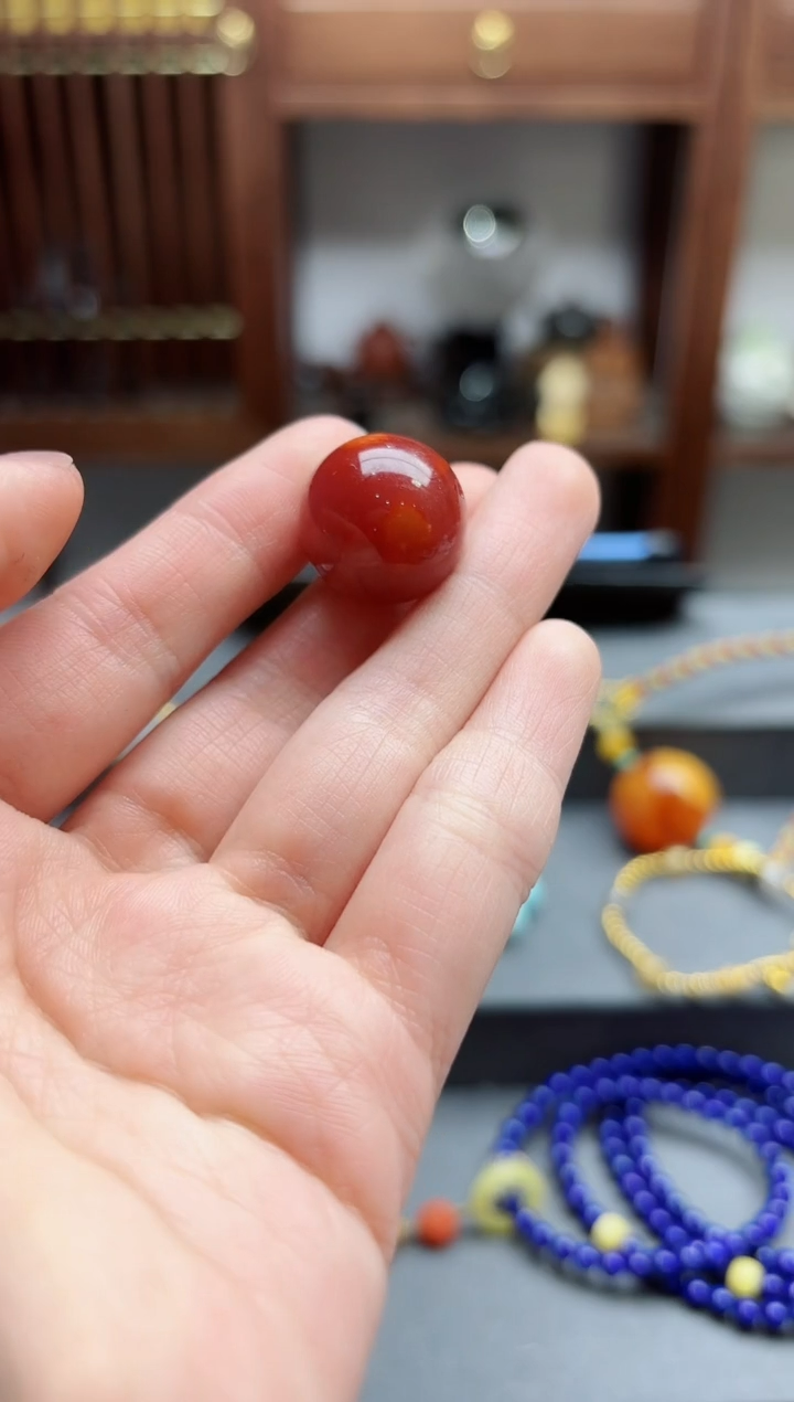 【闪购商品】南红玛瑙吊坠未镶嵌南红珠子吊坠JMC编锁骨链