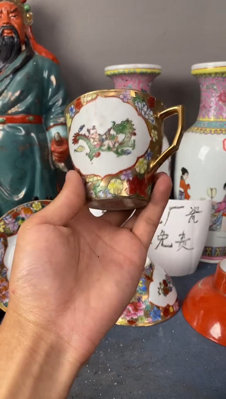 摆件陶567精品老厂瓷器（煤窑烧制）