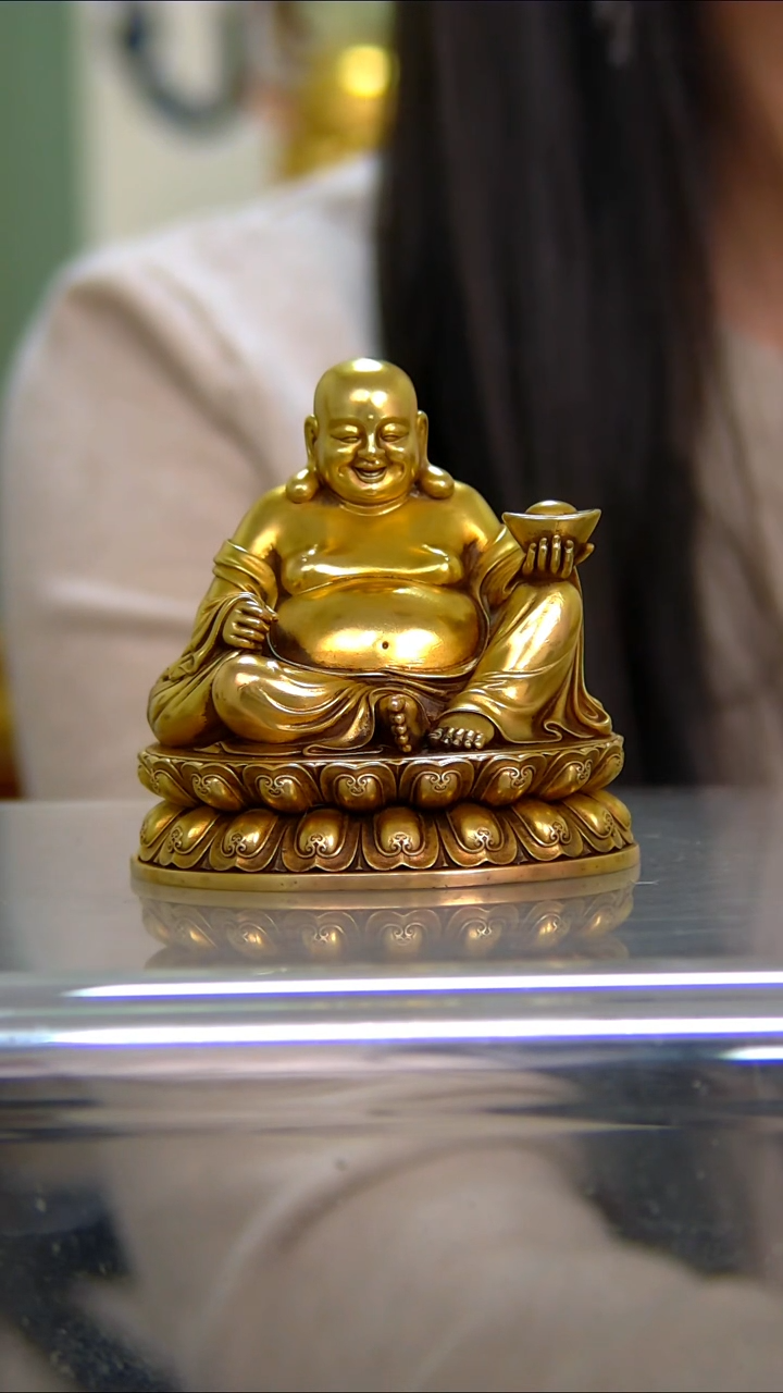 【闪购商品】紫铜鎏金，7分弥勒佛-Z