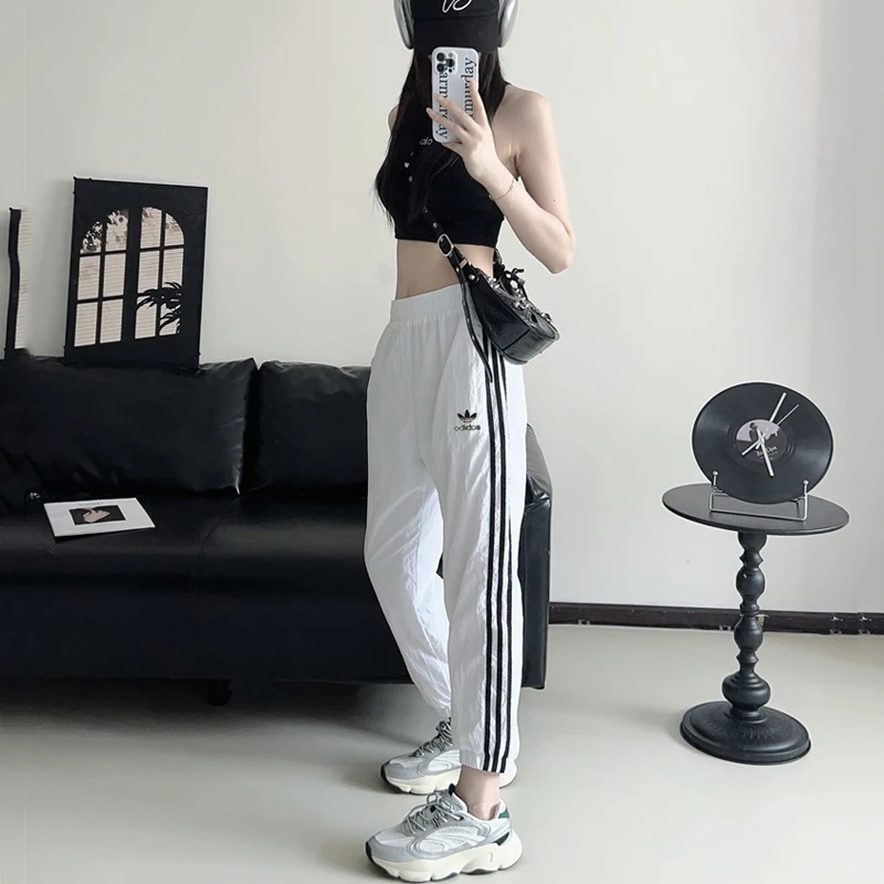 【商场撤柜】夏季速干裤 情侣款梭织修身刺绣运动裤