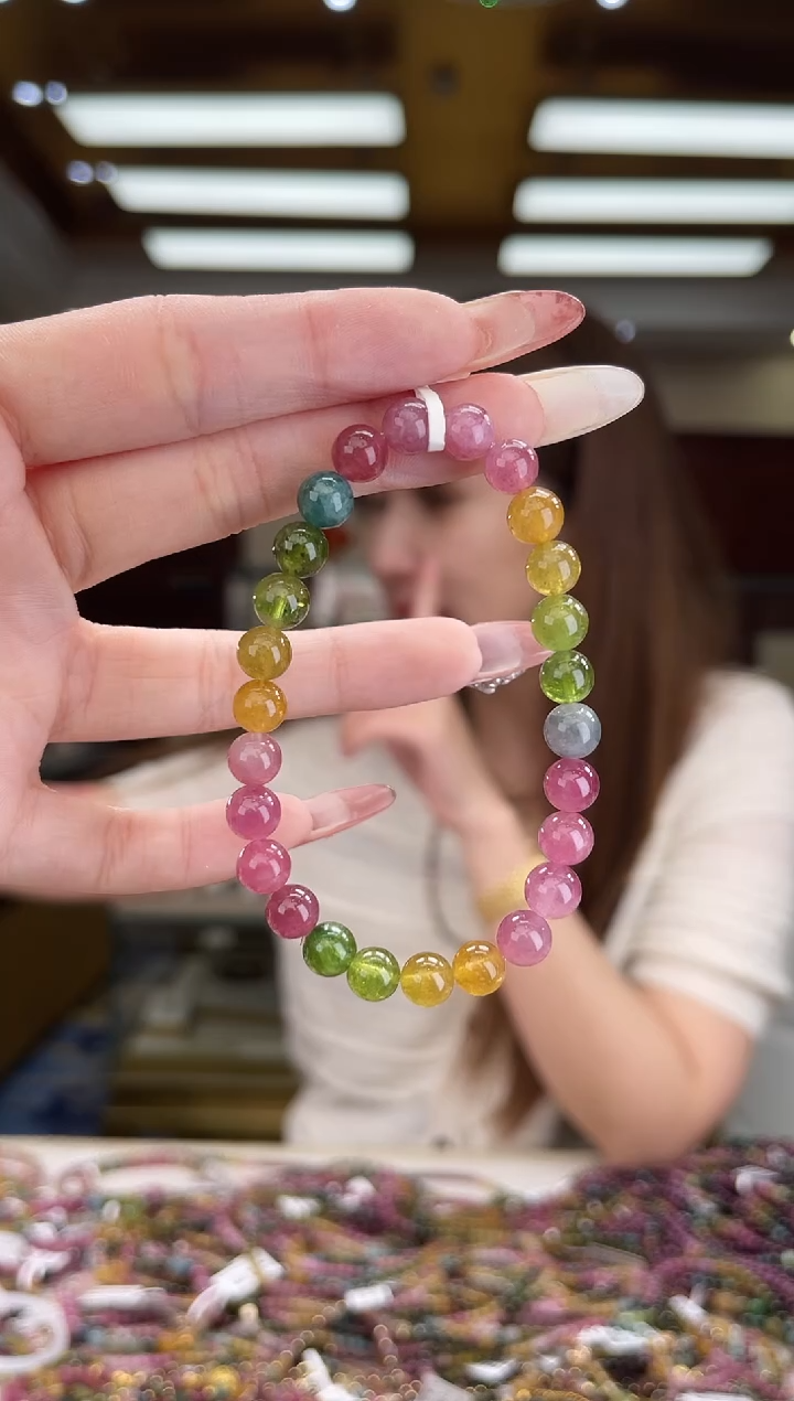 /未镶嵌碧玺7mm+单圈多样性发货