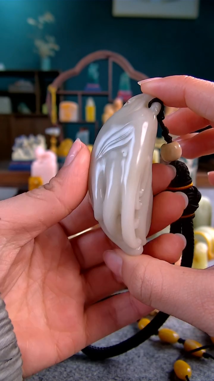 【闪购商品】寿山石高山晶佛手手把件7.2*2.7*2.9