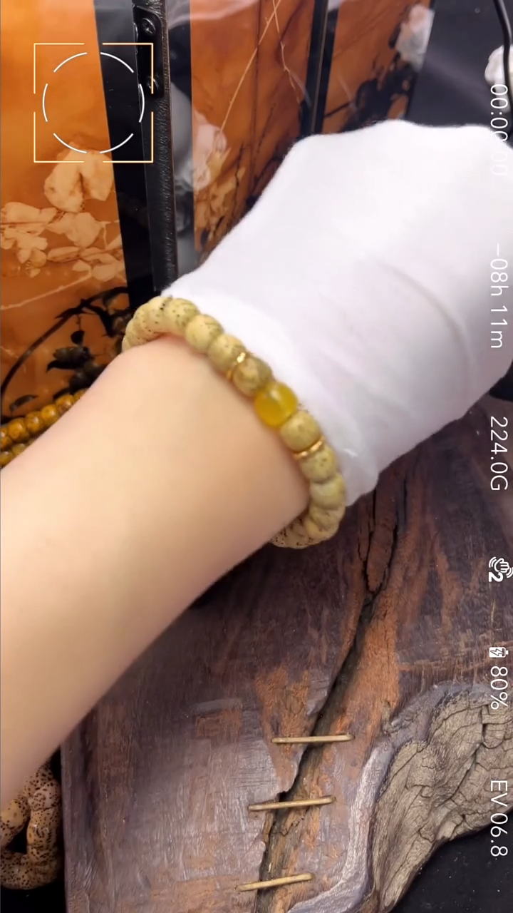 手串星月菩提精工级陈籽搭配ml款桶珠手串