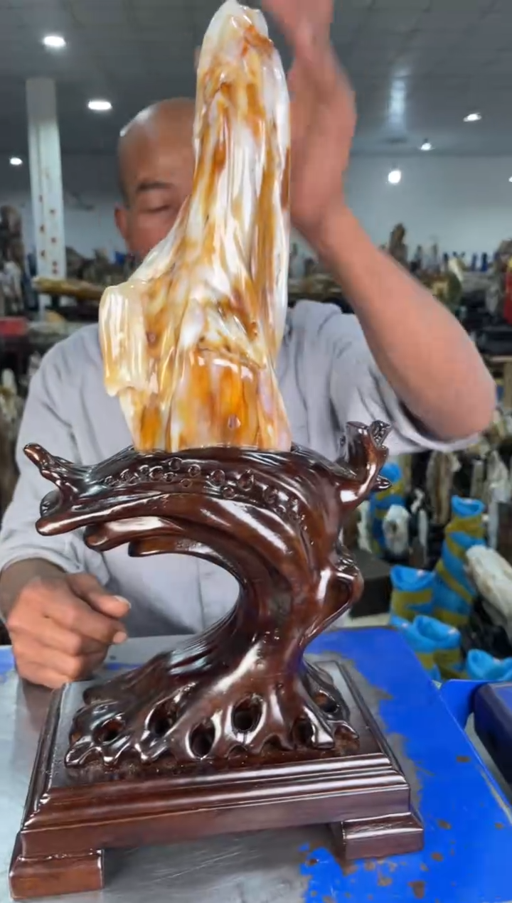 【闪购商品】硅化玉摆件未镶嵌77