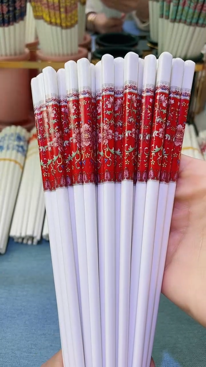 【闪购商品】瓷片【防滑珐琅彩红色10双】