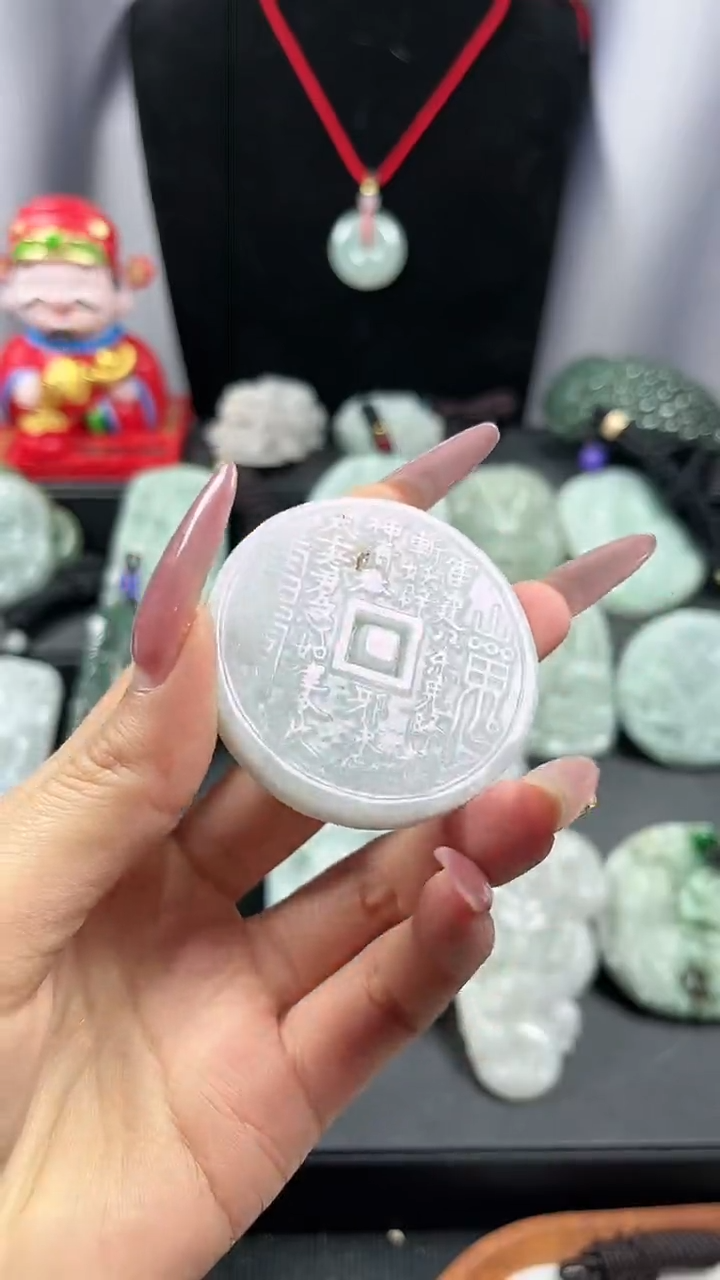 【闪购商品】翡翠颈饰未镶嵌山鬼花钱