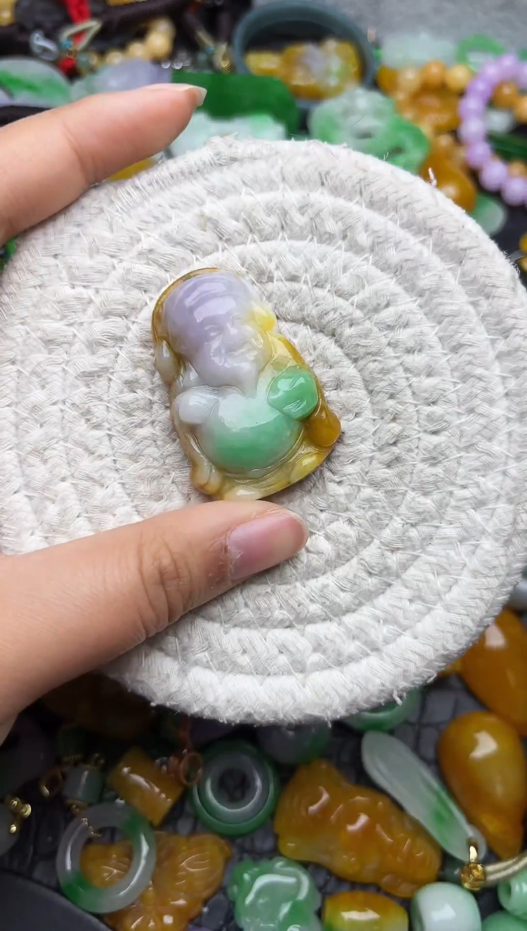 颈饰未镶嵌翡翠缅甸翡翠吊坠