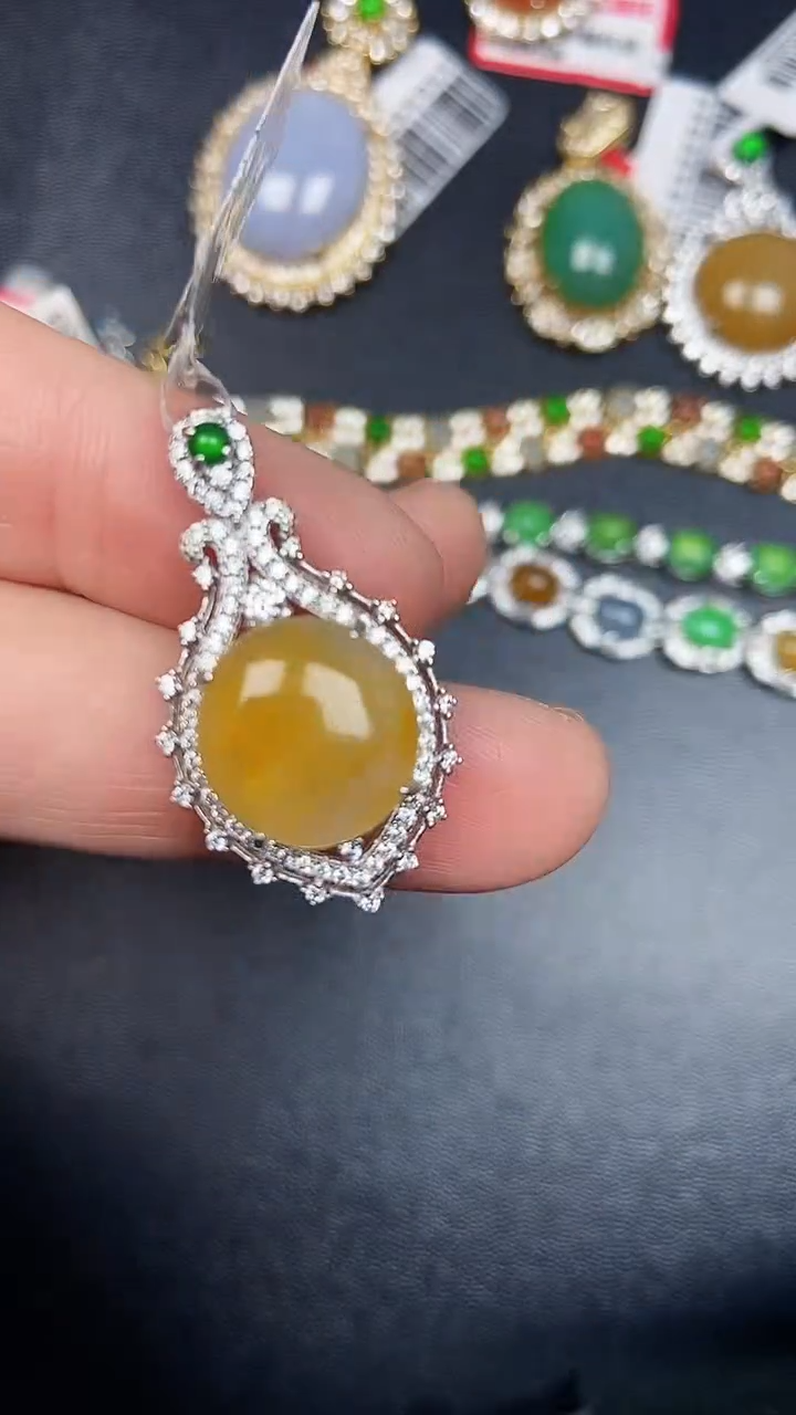 银S925镶嵌戒指翡翠3290