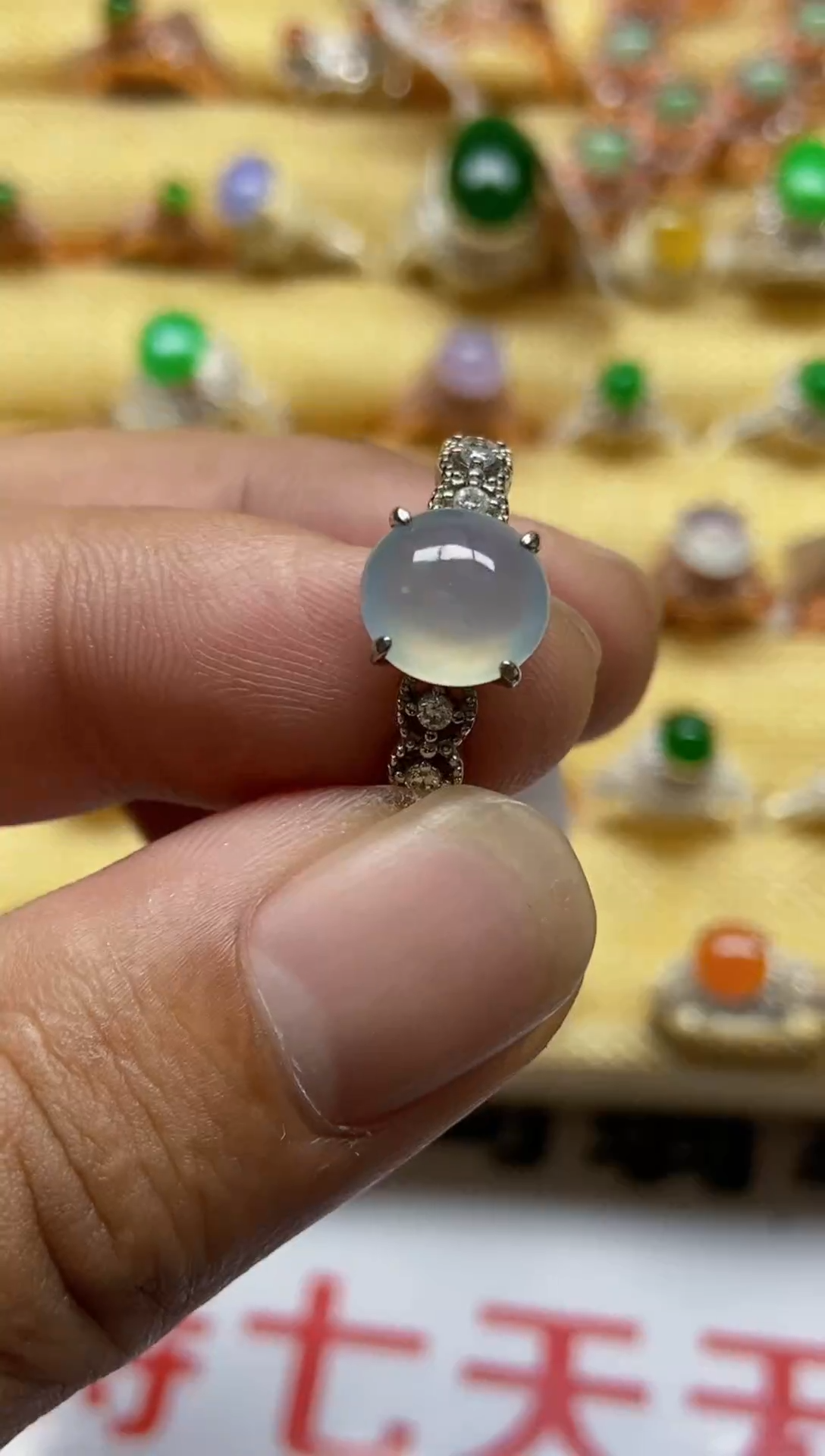 【闪购商品】翡翠戒指银S925镶嵌0000