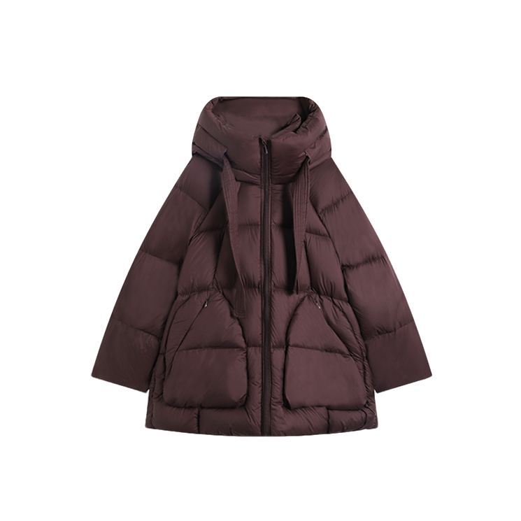 【ChaxRmto斯斯】轻暖工艺连帽白鹅绒羽绒服女加厚25C-W65044