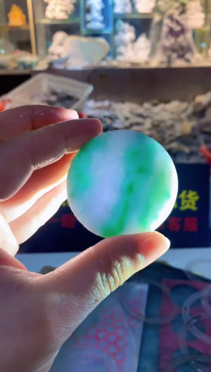 裸石翡翠0朗0翡翠珠宝573