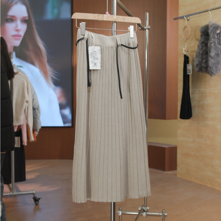 K902-燕麦   春秋常规款时尚休闲百搭气质半身裙