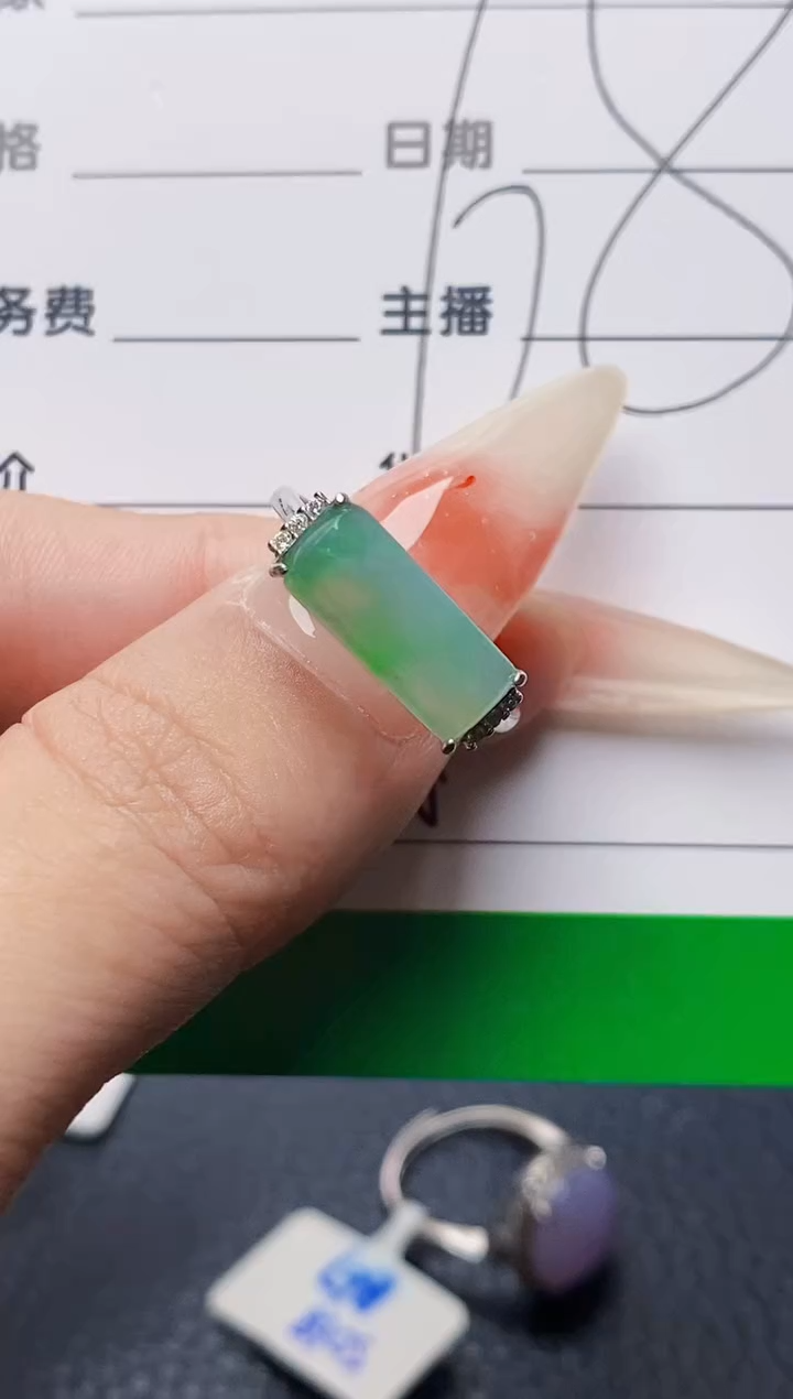 银S925镶嵌戒指翡翠1188