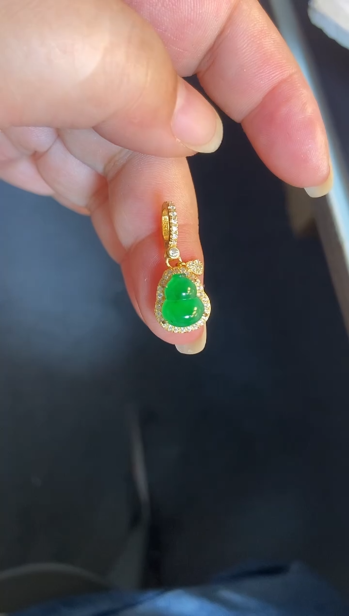 吊坠(不含链)银S925镶嵌翡翠1