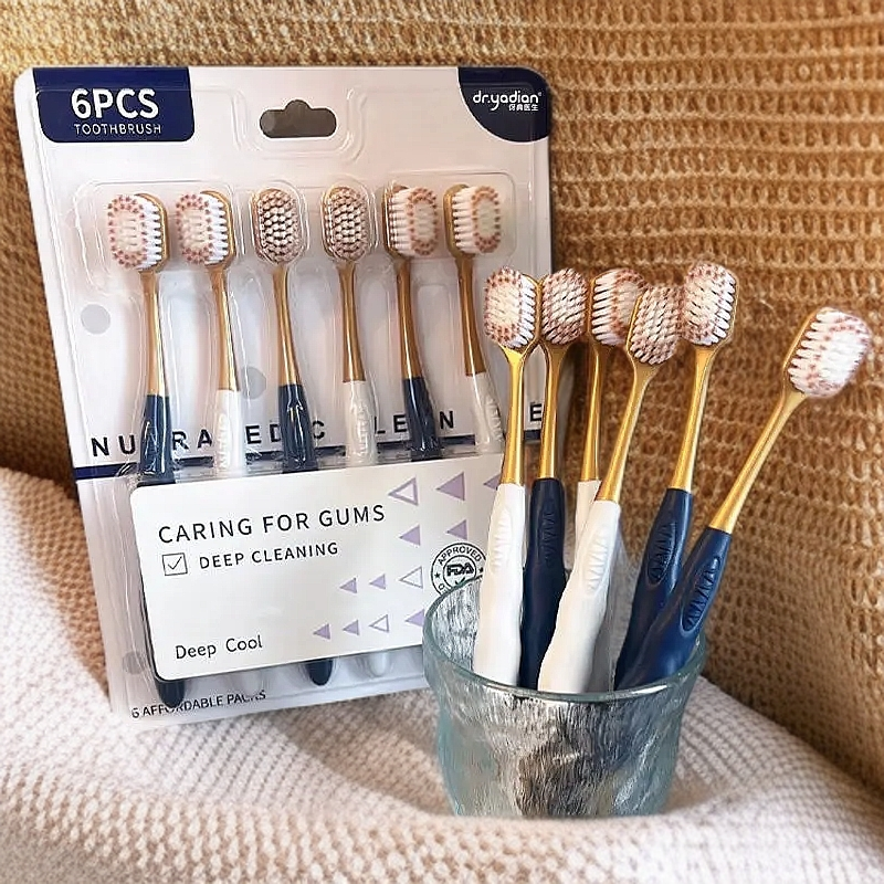 山姆超市同款宽头密丝柔高档成人牙刷软毛家用高密清洁深层口腔内