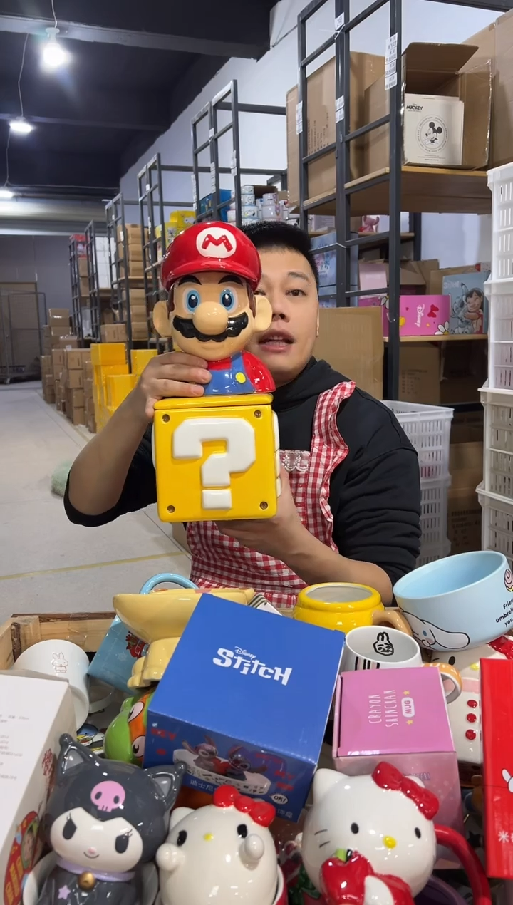 【闪购商品】杯马里奥问号罐一套