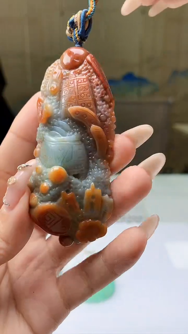 【闪购商品】定制翡翠未镶嵌5155ty-毛货挂件98