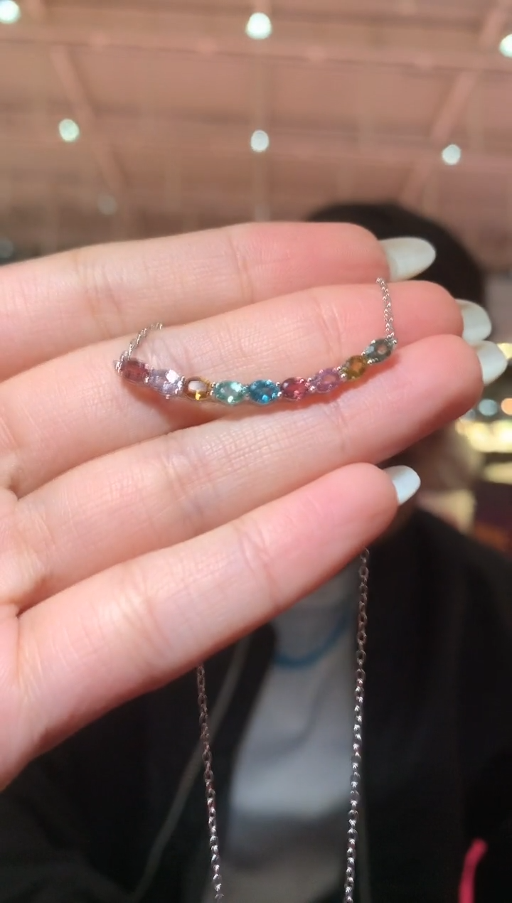 颈饰银S925镶嵌碧玺【宝石世家严选】