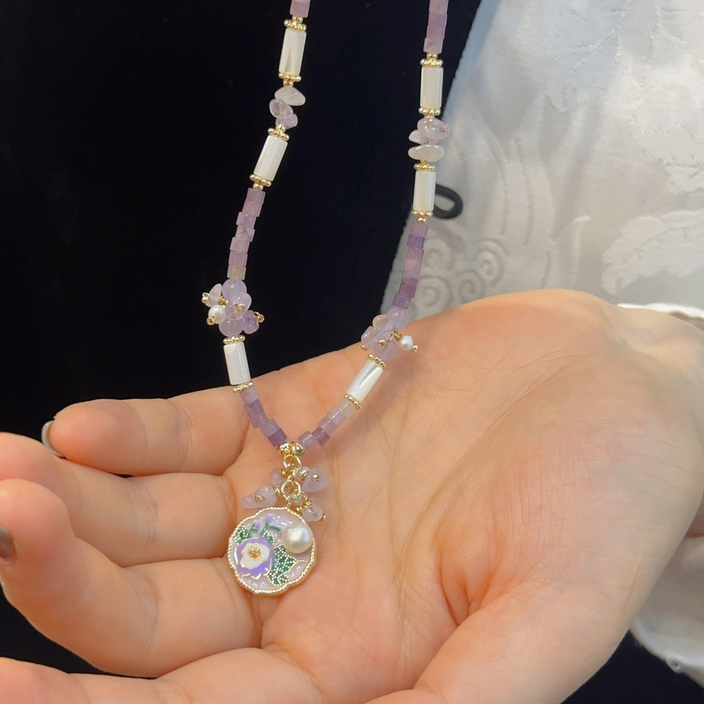 铜合金项链 可爱手作颈链甜美首饰坠链时尚锁骨链素款