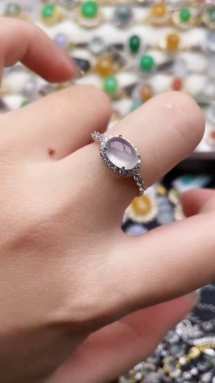 银S925镶嵌戒指翡翠23