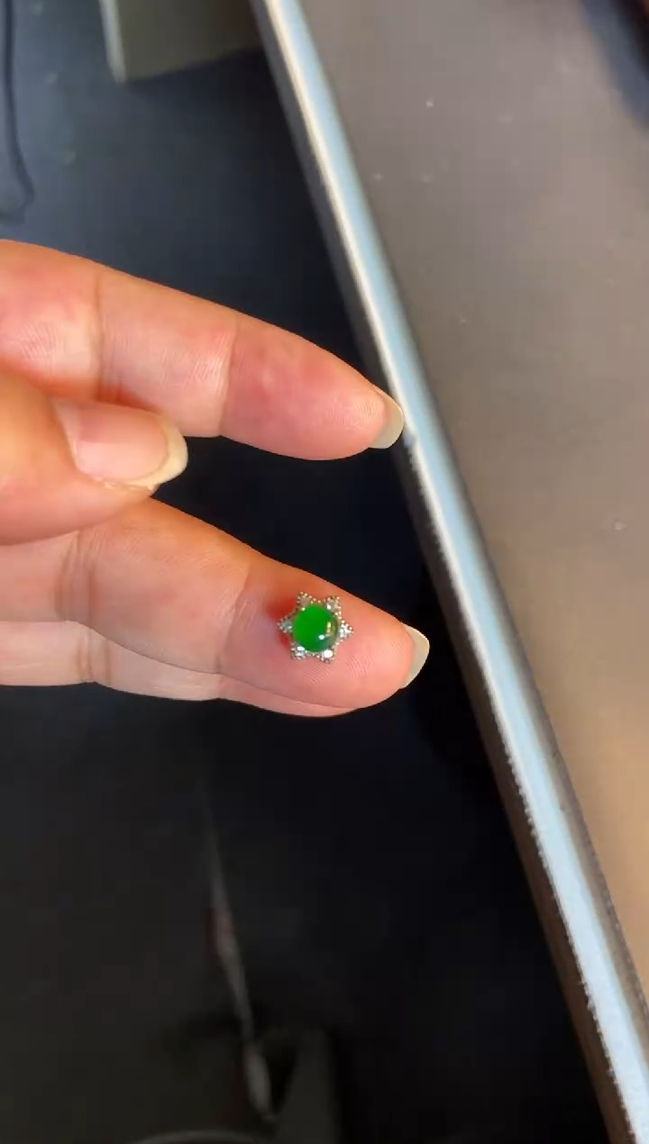 吊坠(不含链)银S925镶嵌翡翠1