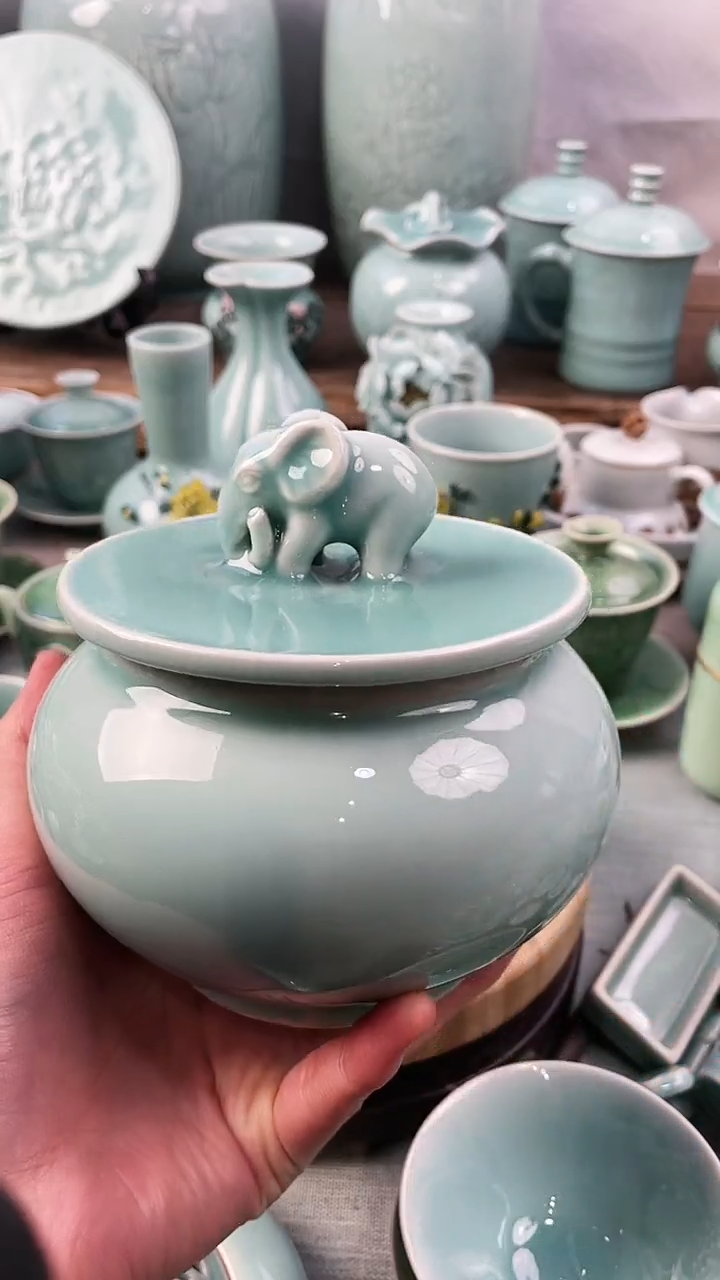 【闪购商品】纯手工 特价 微瑕 慧仙青瓷