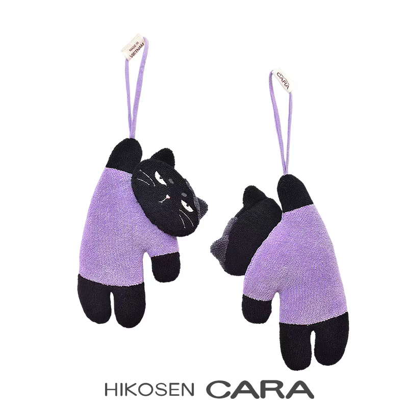 HIKOSEN CARA卡拉猫茶丸挂饰包包可爱挂件公仔玩偶小装饰