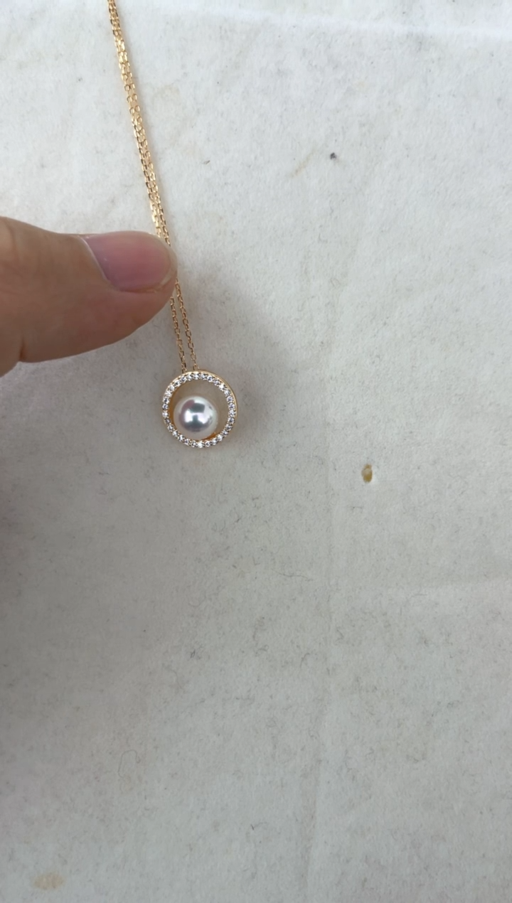 【闪购商品】海水珍珠颈饰银S925镶嵌套链