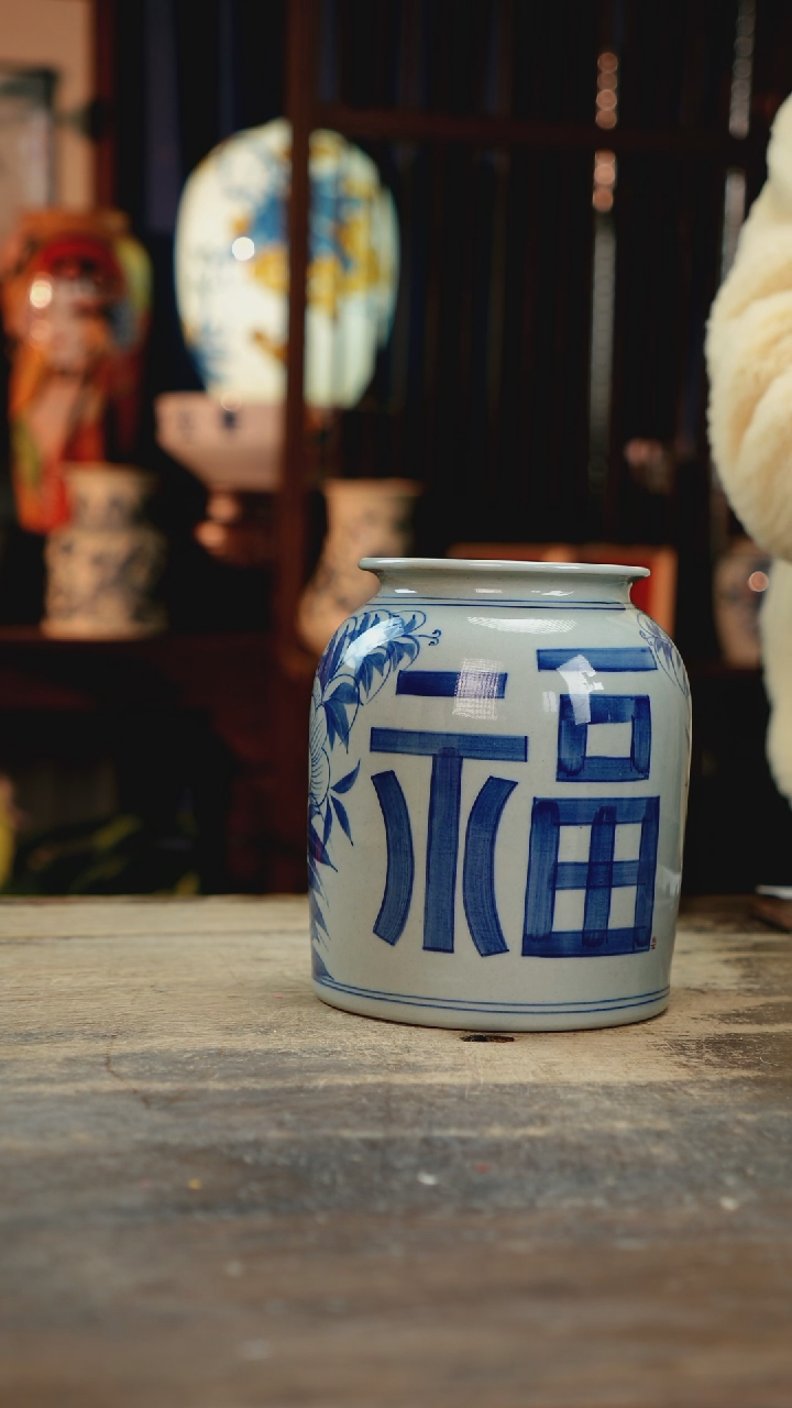 【闪购商品】瓷片景德镇纯手工釉下彩精品花瓶