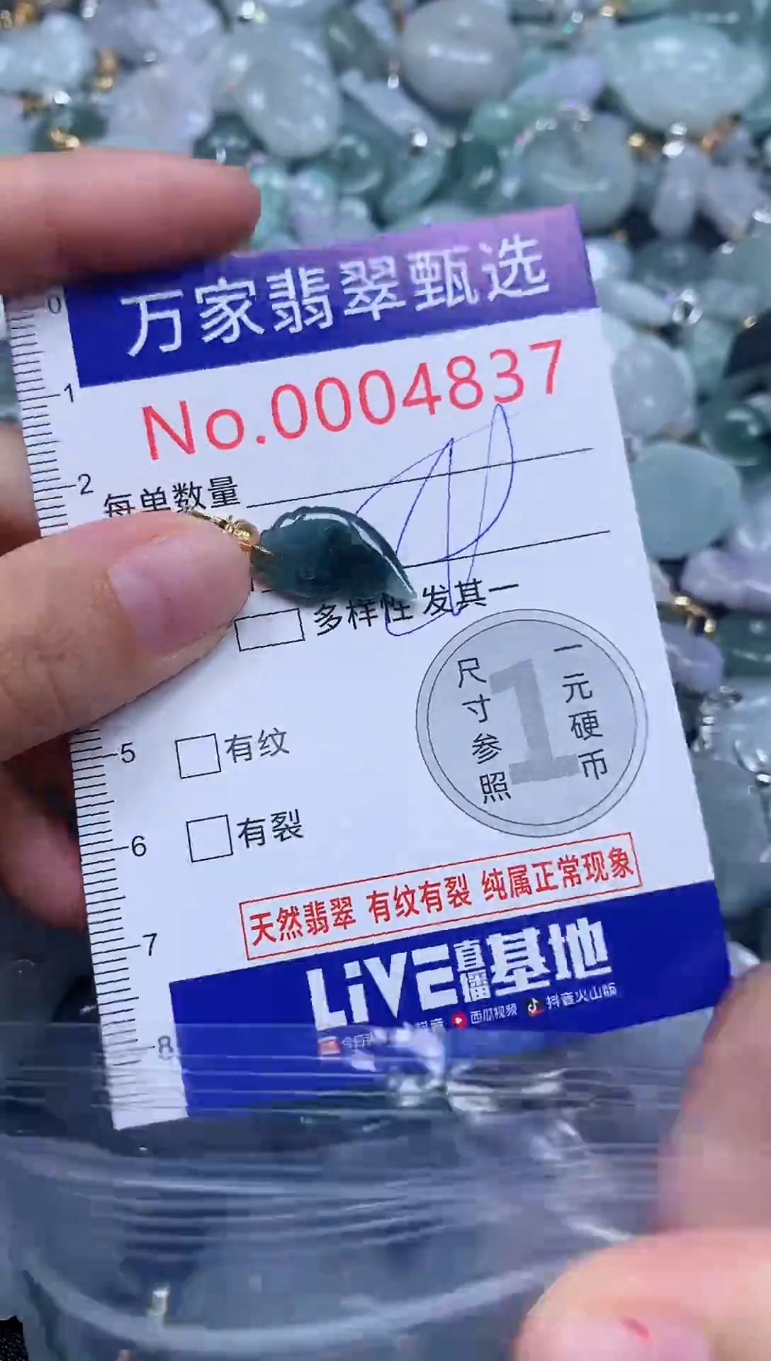 吊坠(不含链)未镶嵌翡翠4837