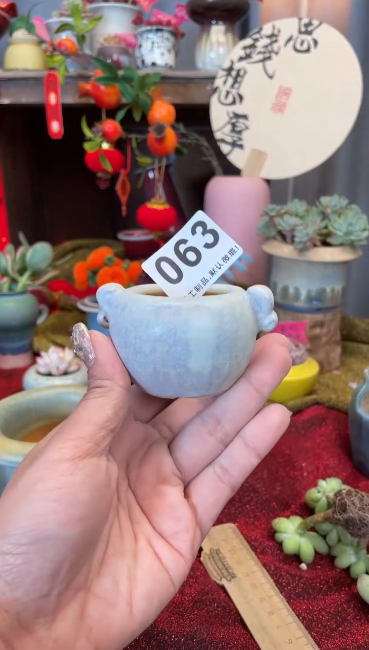 【闪购商品】摆件063知木小芳花盆编号