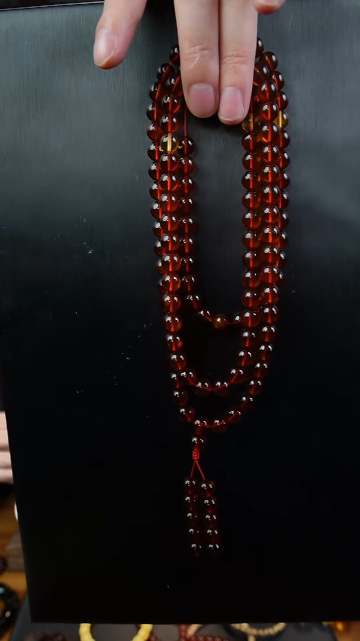 【闪购商品】琥珀颈饰未镶嵌血珀108的9m