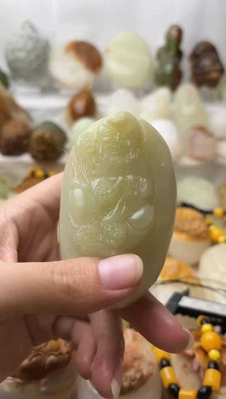 石材古青石棉纹正常不退换寿星