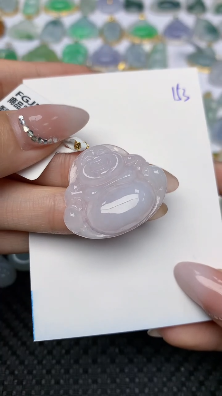 【闪购商品】翡翠颈饰18K金镶嵌天然翡翠A货 53