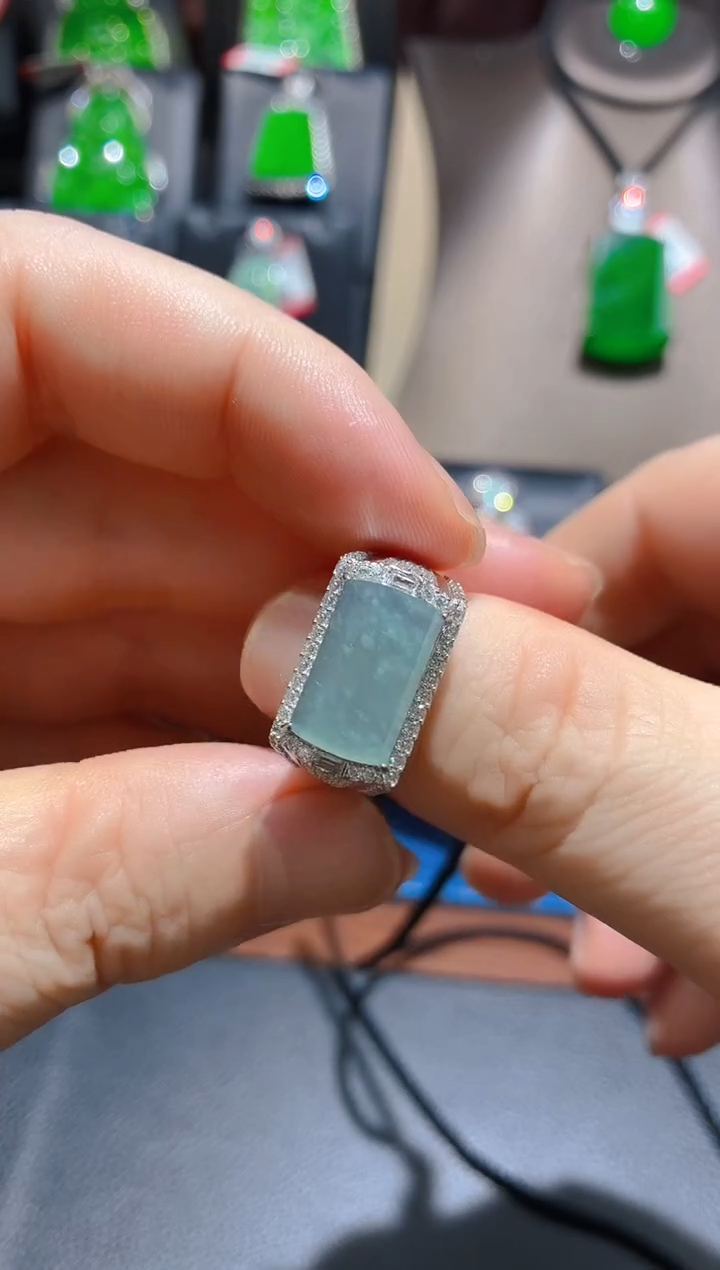 翡翠未镶嵌颈饰天然W03