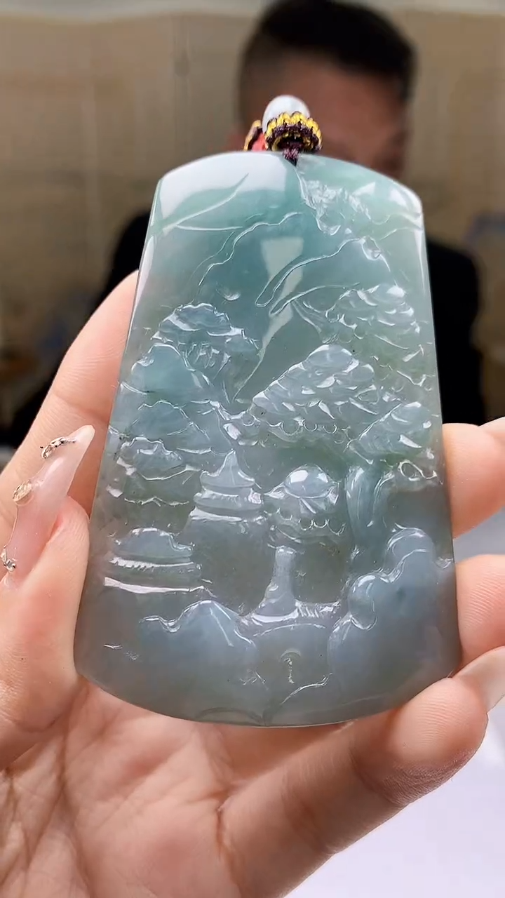 【闪购商品】定制翡翠未镶嵌4969ty-毛货挂件47