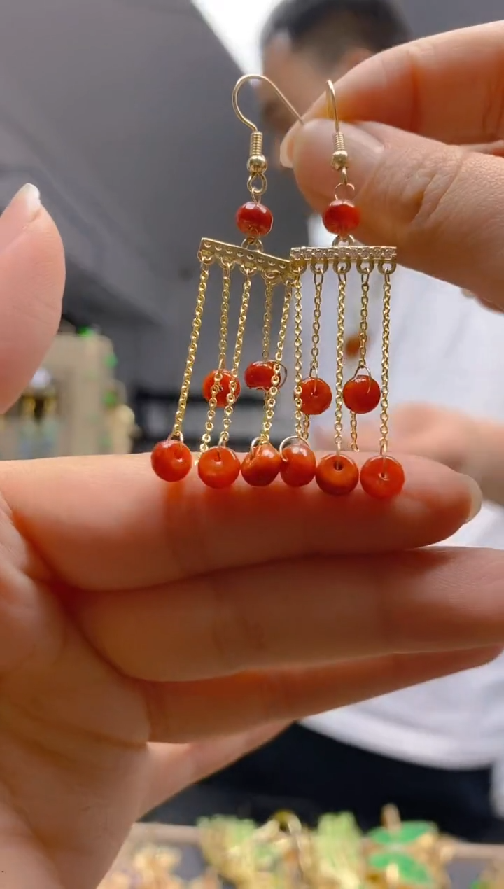 【闪购商品】翡翠耳饰合金0332翡翠耳钩