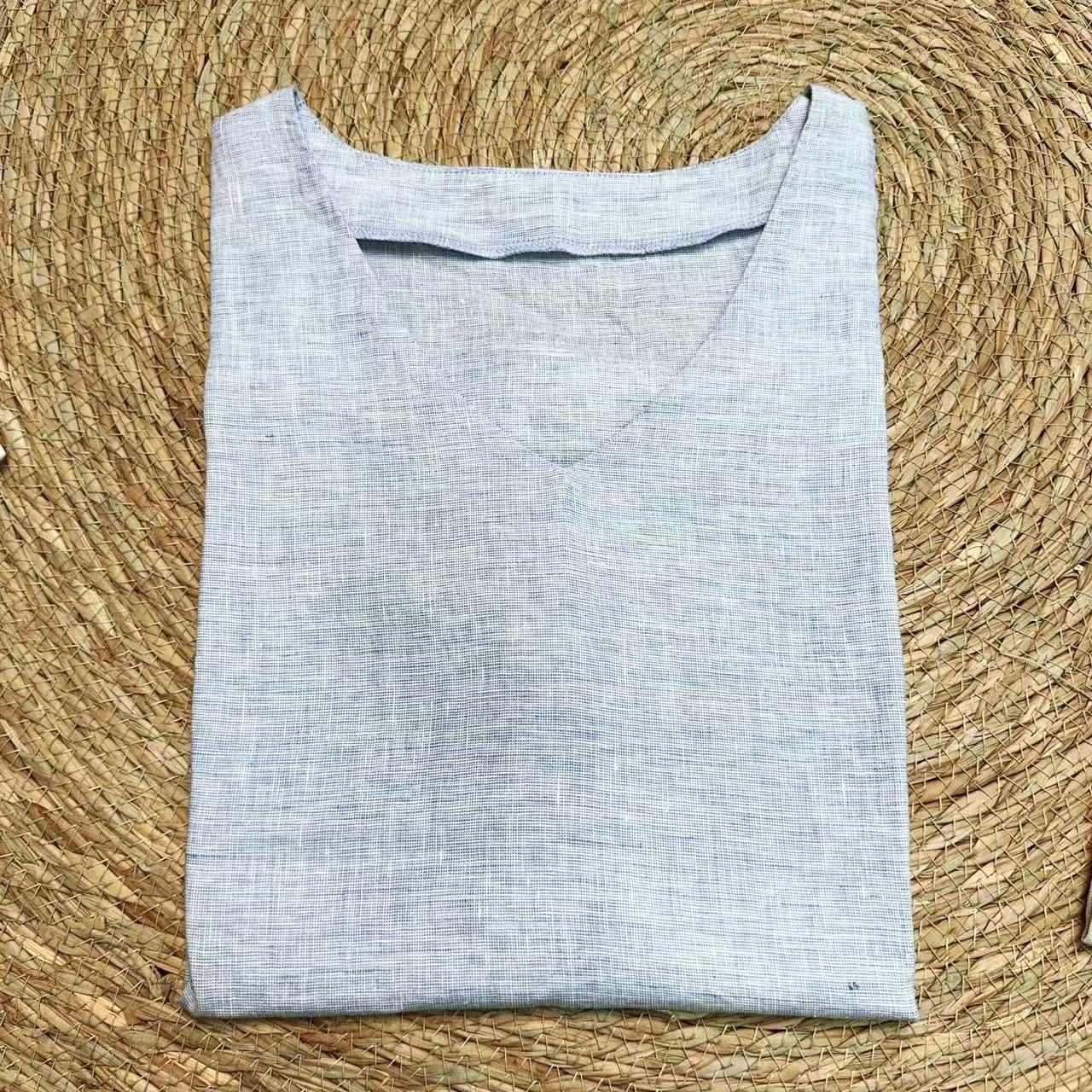 【汉麻梭织背心】21支汉麻夏季v领背心坎肩