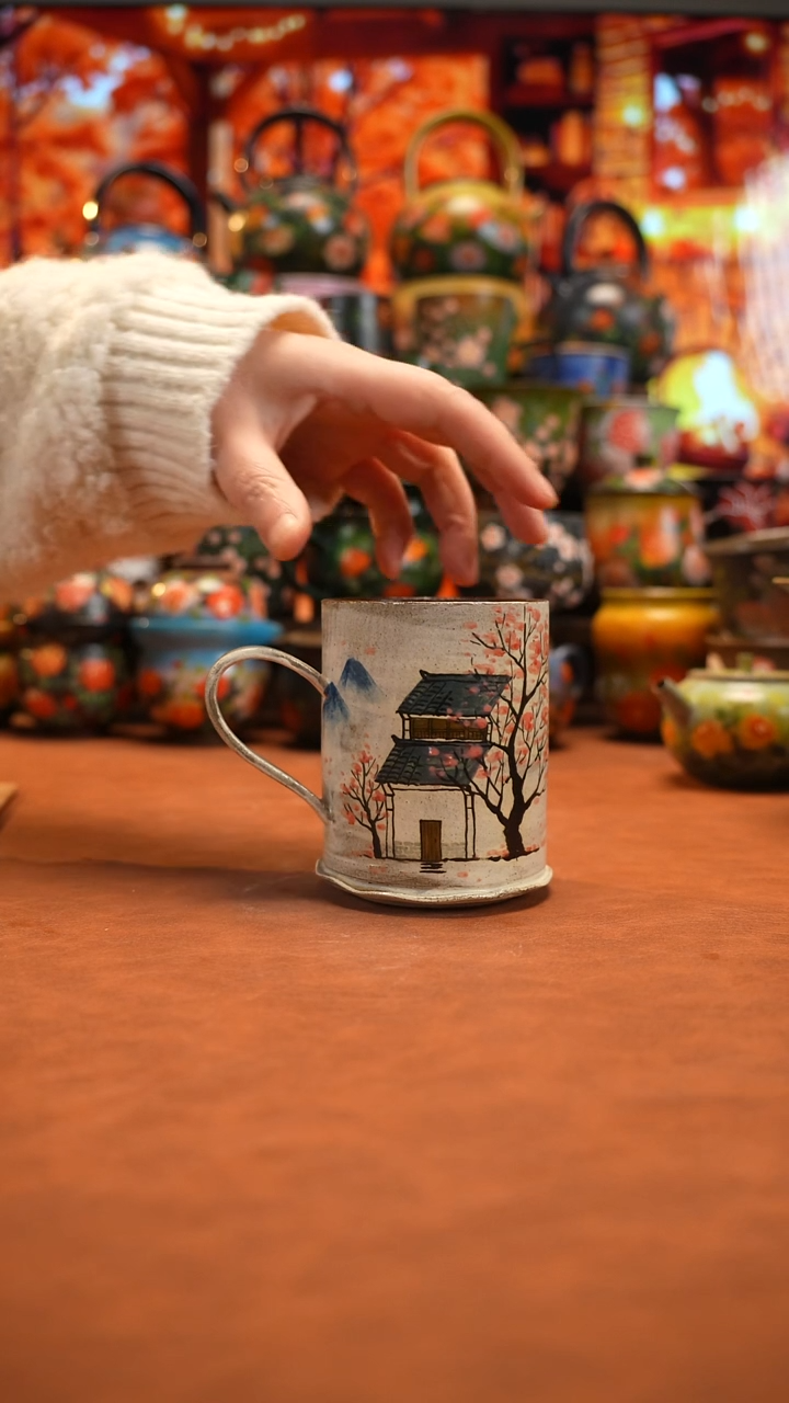 油画   釉下彩  杯子