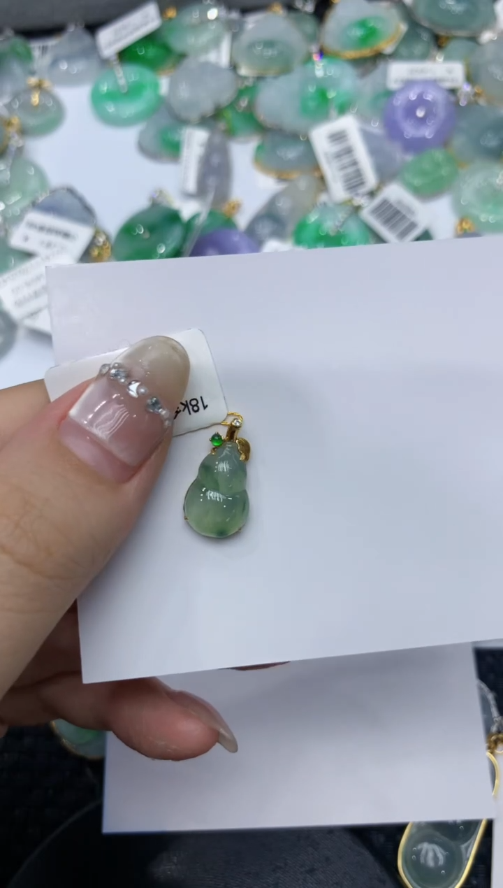 【闪购商品】翡翠颈饰18K金镶嵌222222222