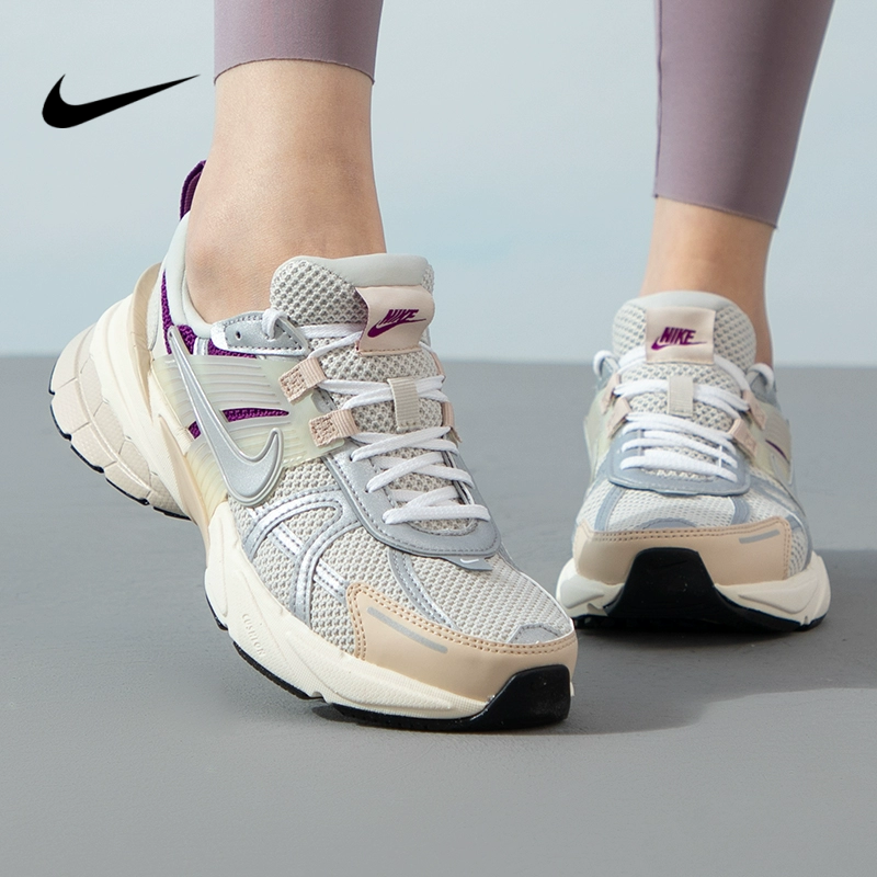 NIKE/耐克女V2K 2025春季新款厚底休闲鞋复古跑步透气减震运动鞋 
