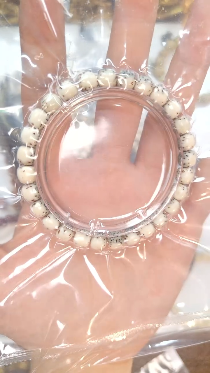 星月菩提手串星月灰背河豚8*7