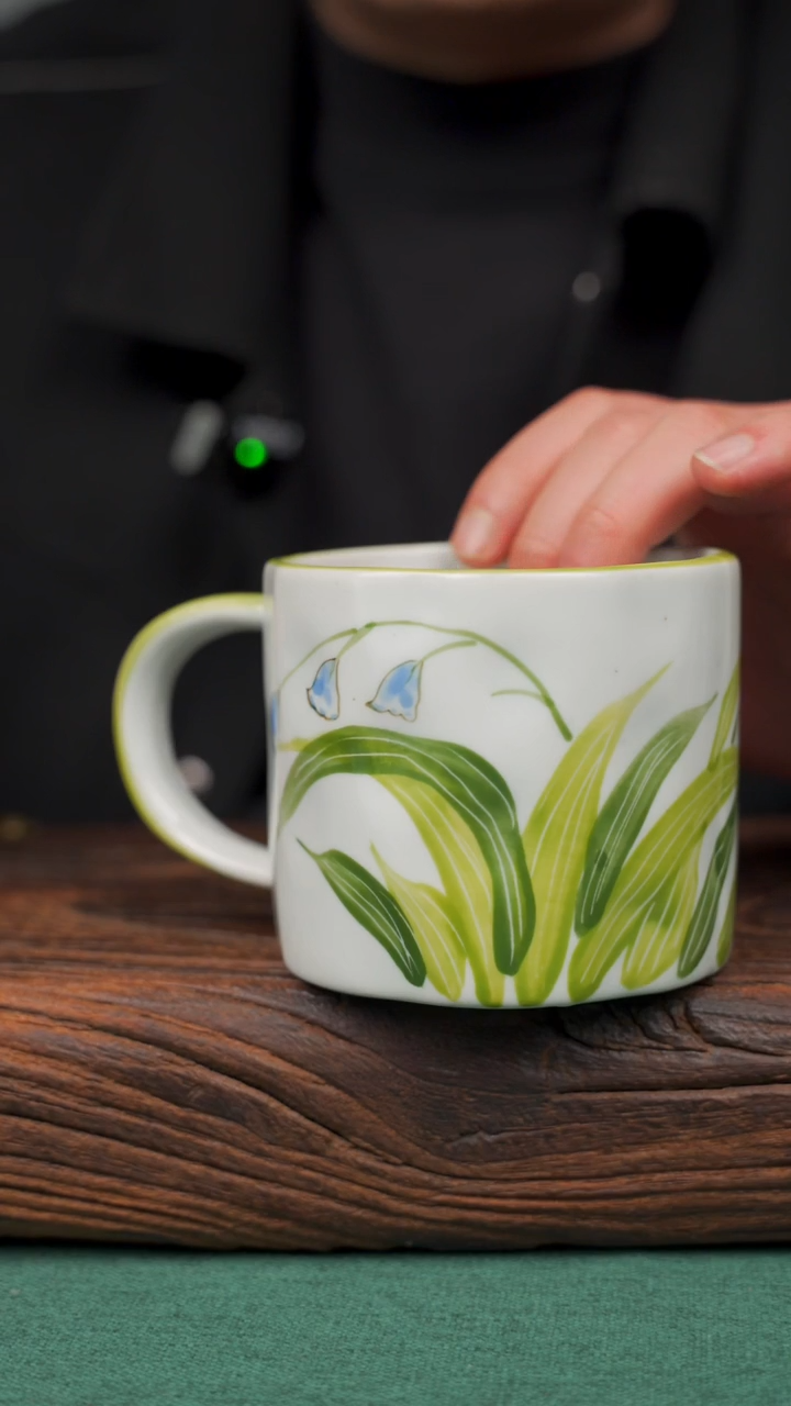 【闪购商品】瓷片198寻一缕瓷香杯釉下手工手绘瓷器