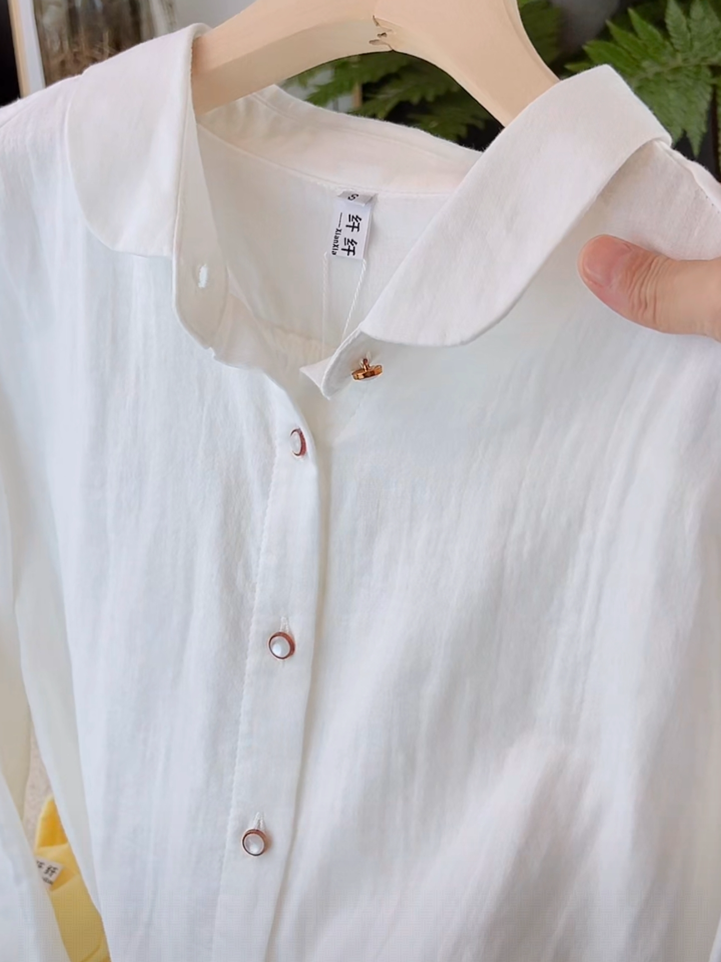 徐-CS1072A婴儿棉纱气质长袖时尚休闲百搭纯色女士衬衫