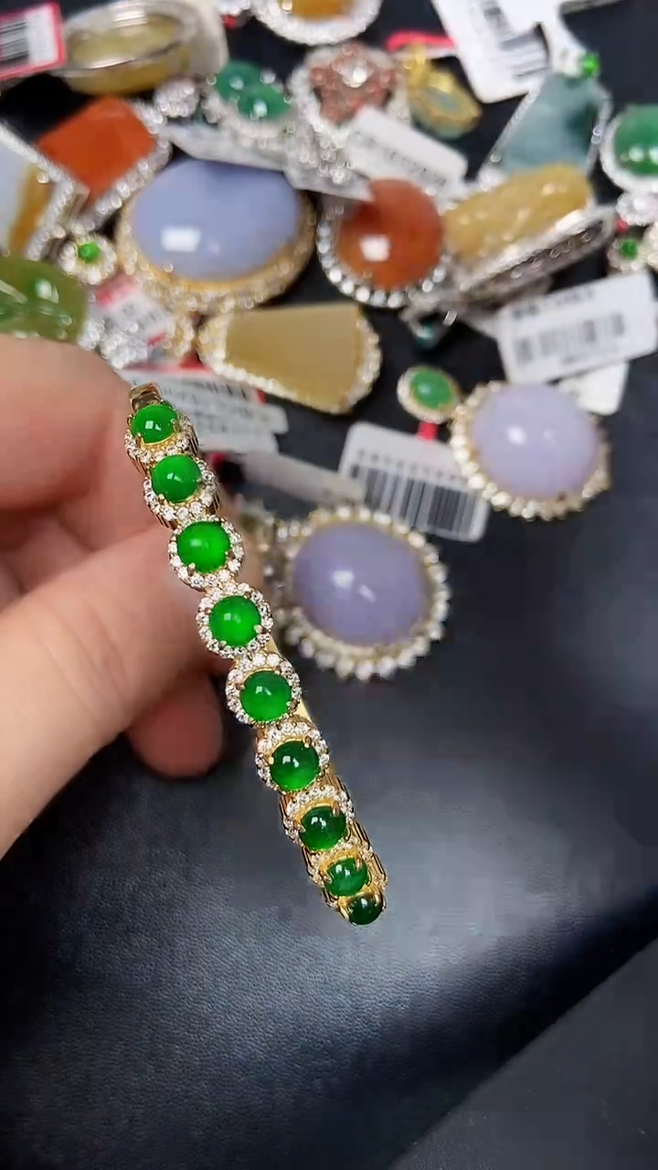 银S925镶嵌戒指翡翠3880