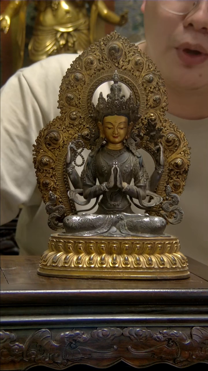 造像铜像铜造像收藏四臂