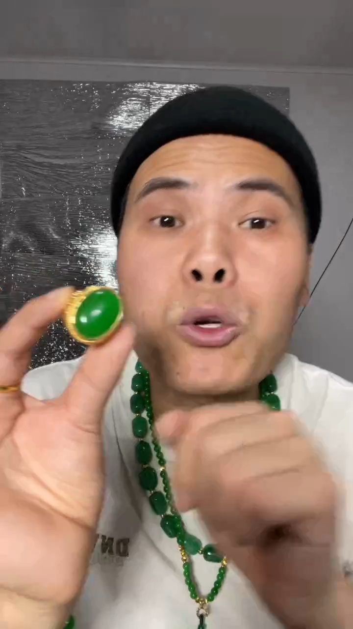 翡翠戒指未镶嵌【小伍珠宝】缅料大鸽子蛋戒指